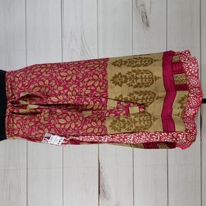 Darn Good Yarn Sari Silk Wrap Skirt Ankle XL/Plus